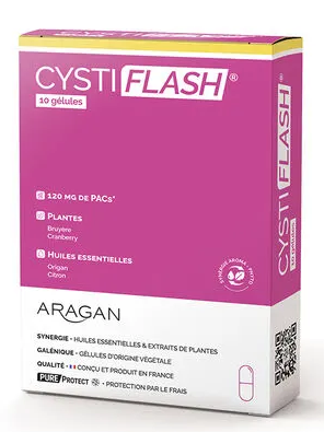 ARAGAN CYSTIFLASH Gélules B/10