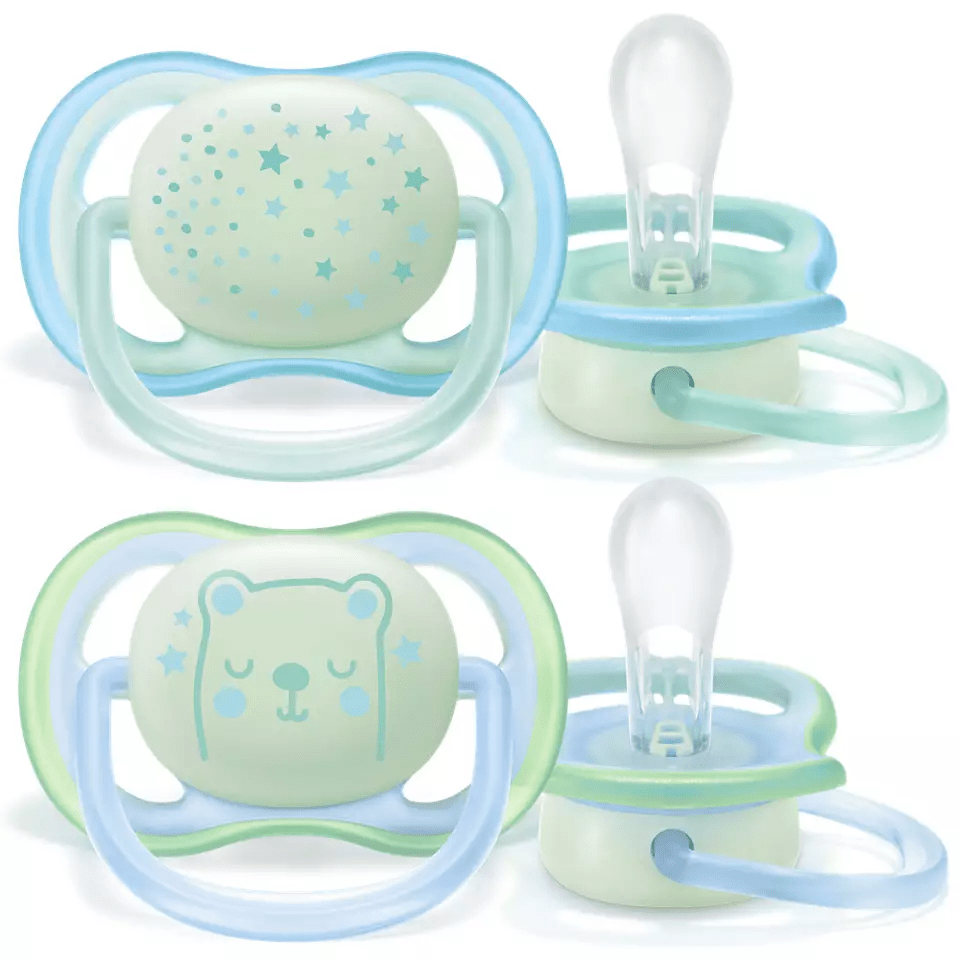 AVENT ULTRA AIR Sucette nuit silicone 6-18mois mixte B/2