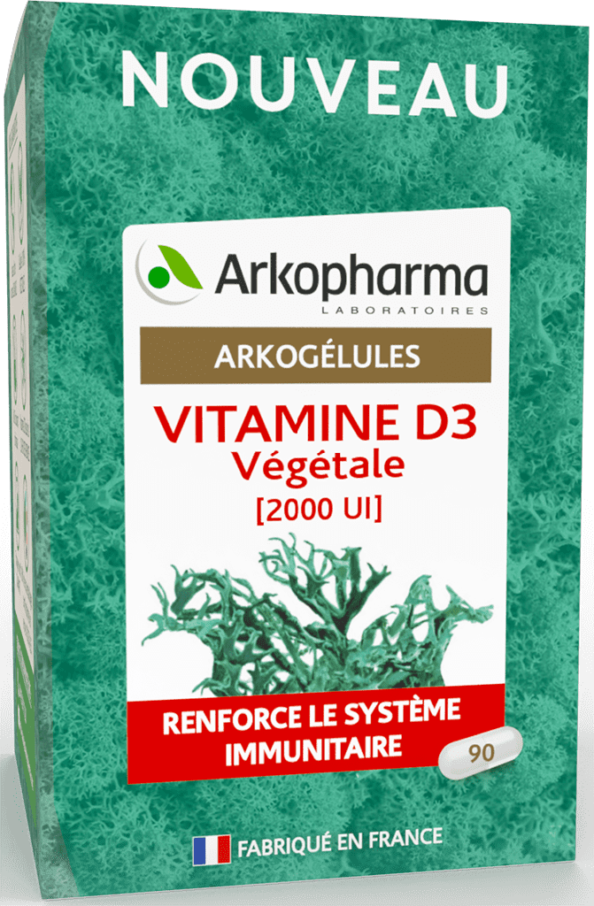 ARKOGELULES Vitamine D3 végétale Lichen Gélules Flacon de 90