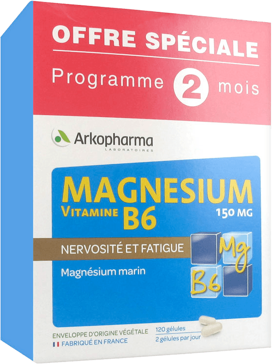 ARKOVITAL MAGNESIUM VITAMINE B6 Gélules B/120
