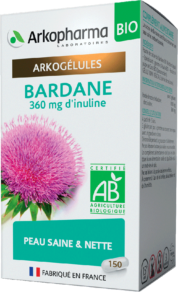 ARKOGELULES Bardane Bio Gélules Flacon de 150