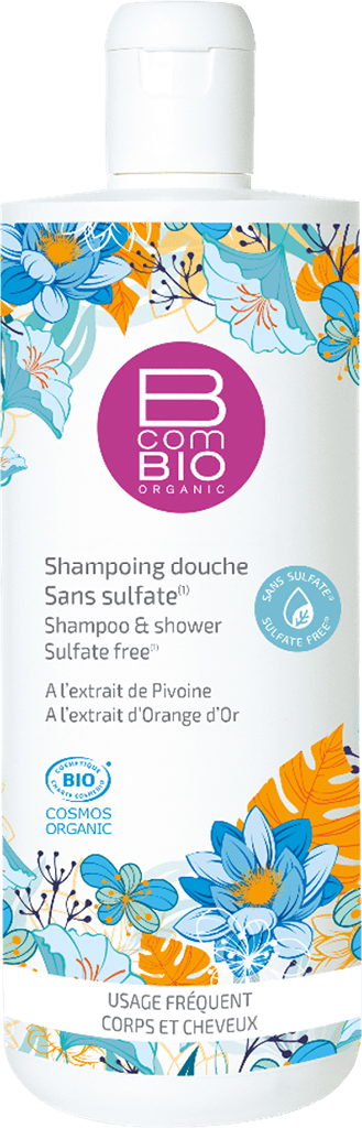 B COM BIO Shampooing douche sans sulfate Flacon de 500ml