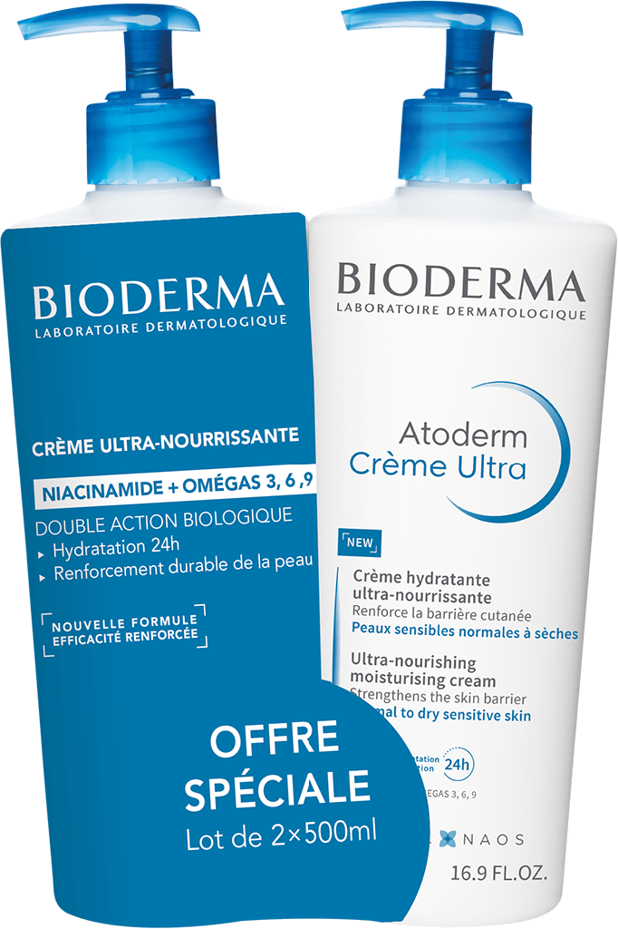 ATODERM CREME ULTRA Crème hydratante ultra nourrissante 2Flacon pompe de 500ml